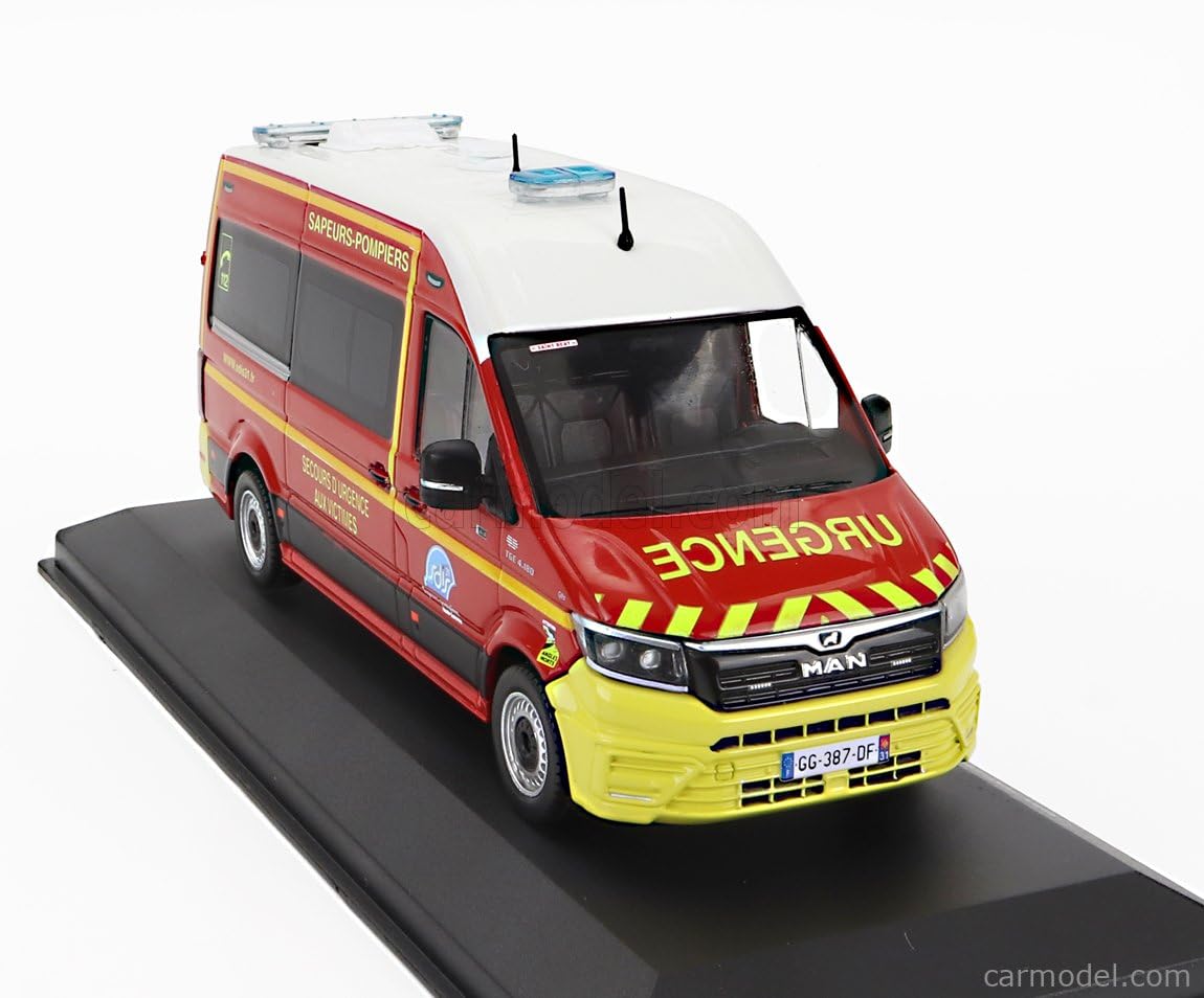 Modèle Réduit MAN TGE VSAV Modèle Réduit MAN TGE L2H2 GIFA VSAV SDIS 30 Pompiers - Neuf, Marque Odeon, échelle 1/43 Jouet Collection Pompier