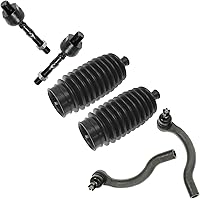 Vista 40 de TRQ Kit de dirección interior y exterior para lado del conductor y del pasajero delantero, con cremallera de dirección y fuelle de piñón compatible