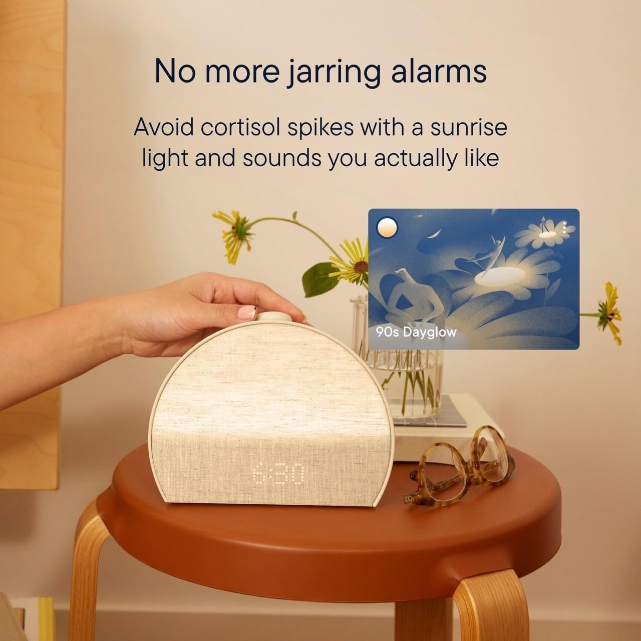 Hatch Restore 3 Sunrise Alarm Clock & Sound Machine Smart Light Cocoa | White noise machine & sunrise alarm light 80 sleep sounds screen-free bedtime routine with meditations via Hatch Sleep  product thumbnail 6