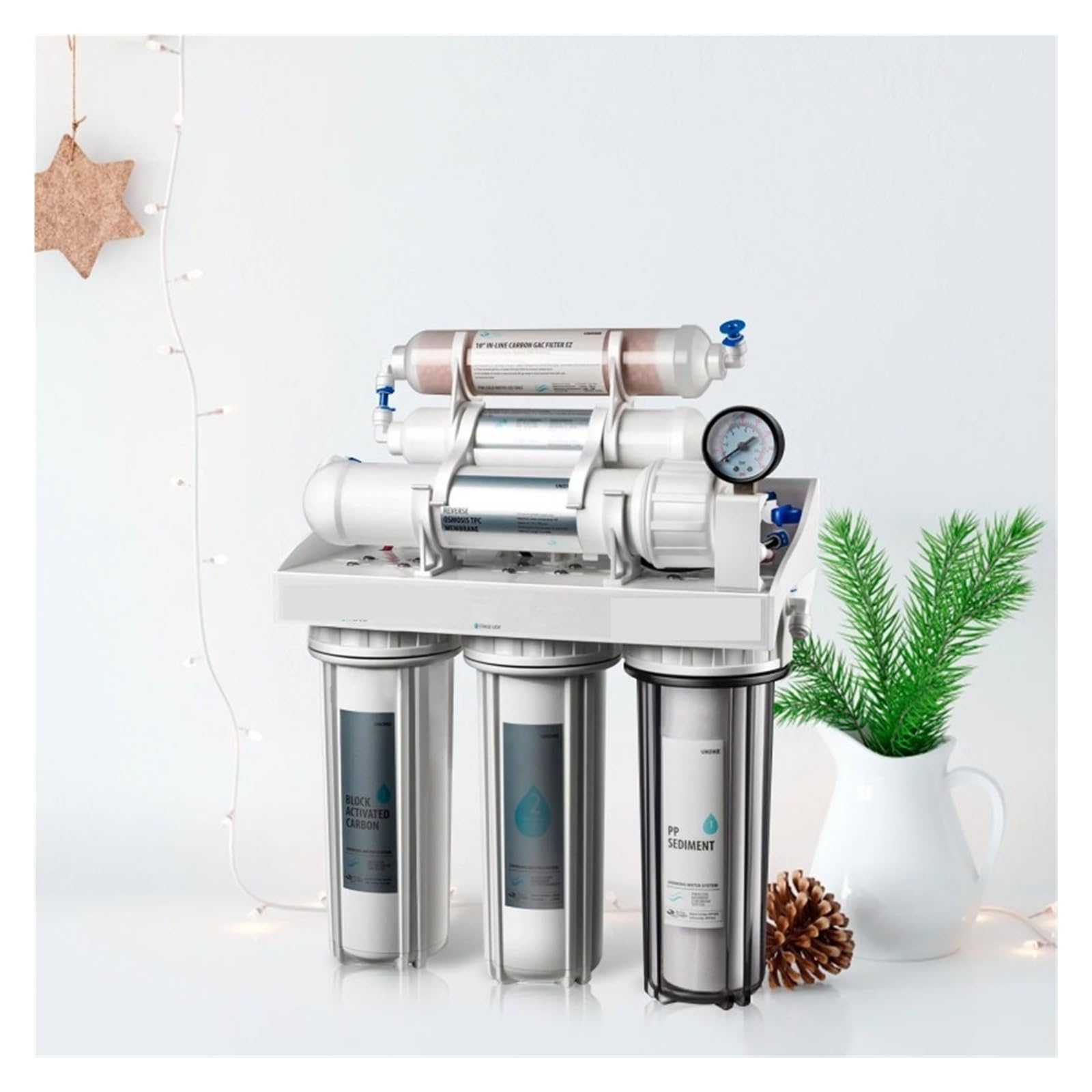 Sprzęt AGD 6 stopni Odwróconej osmozy, System Filtracji Wody, Jonizator - Aqua-Pure(Without Pump)