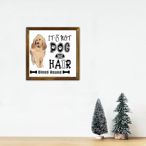Vista 106 de Letrero de madera con texto en inglés «It's Not Dog Hair» («It's Not Dog Hair» American Bully Dog Dog), regalo decorativo para la pared del hogar