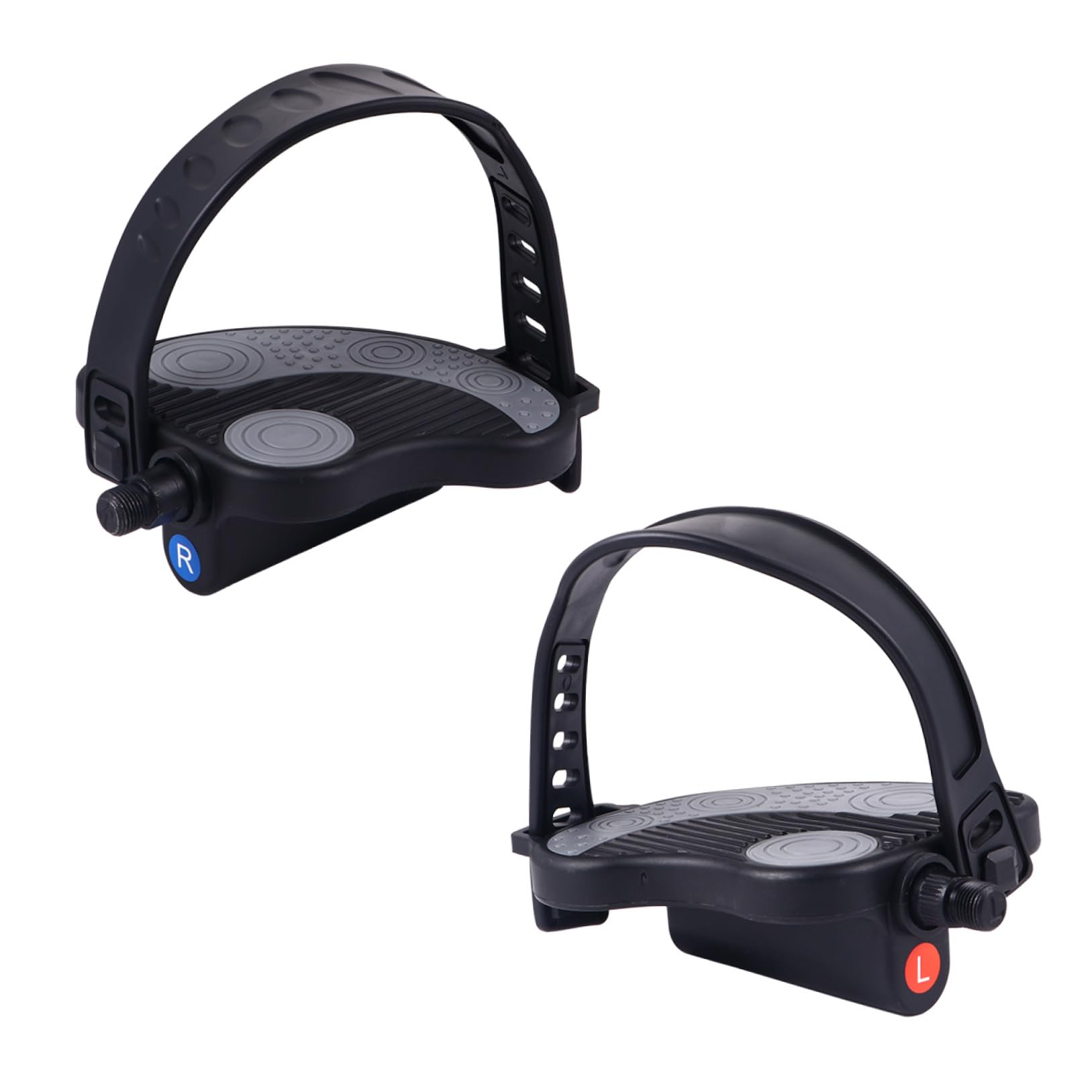 Pedali per Bici con Cinturino Antiscivolo, Pedale Piatto per Cyclette con Base Larga, Coppia per Mountain Bike e Bici da Strada, Adatti a Ciclismo Indoor e Outdoor Stili multipli