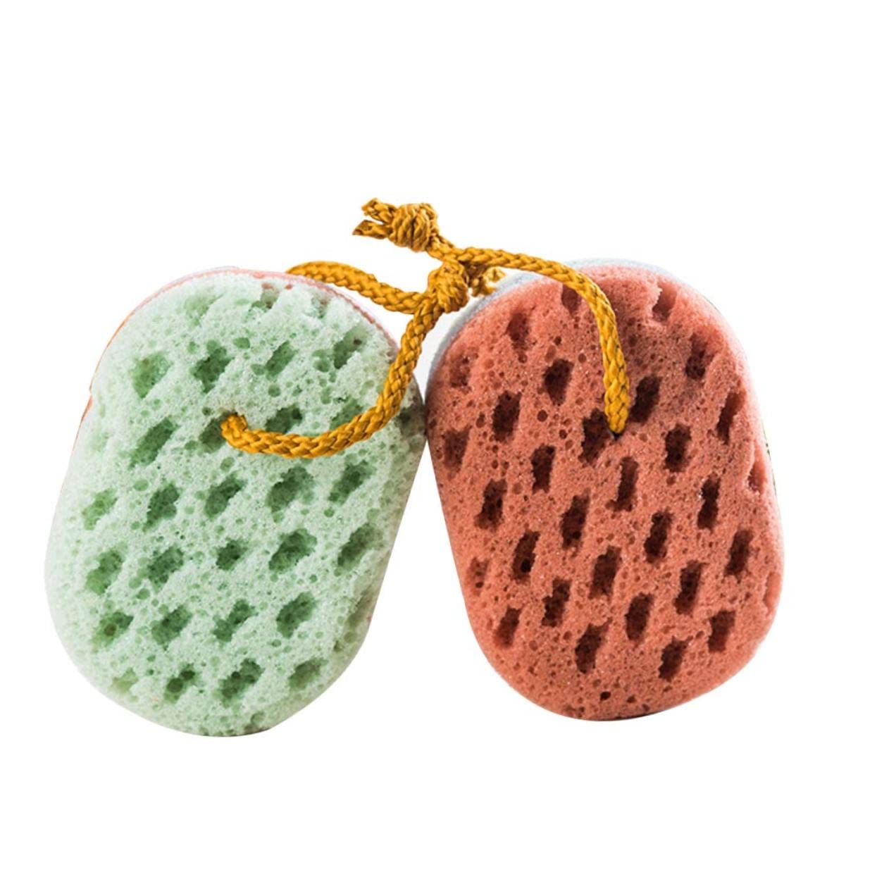 Didiseaon 6pezzi Macarons Seaweed Bath Sponge Esfoliante Naturale Per La Massaggio e Pulizia Corpo Spugne Colorate Per Bagno Misto