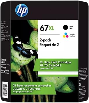 Designjet HP 67 Ink Cartridge Combo 2-Pack Color & Black 6ZD26AA