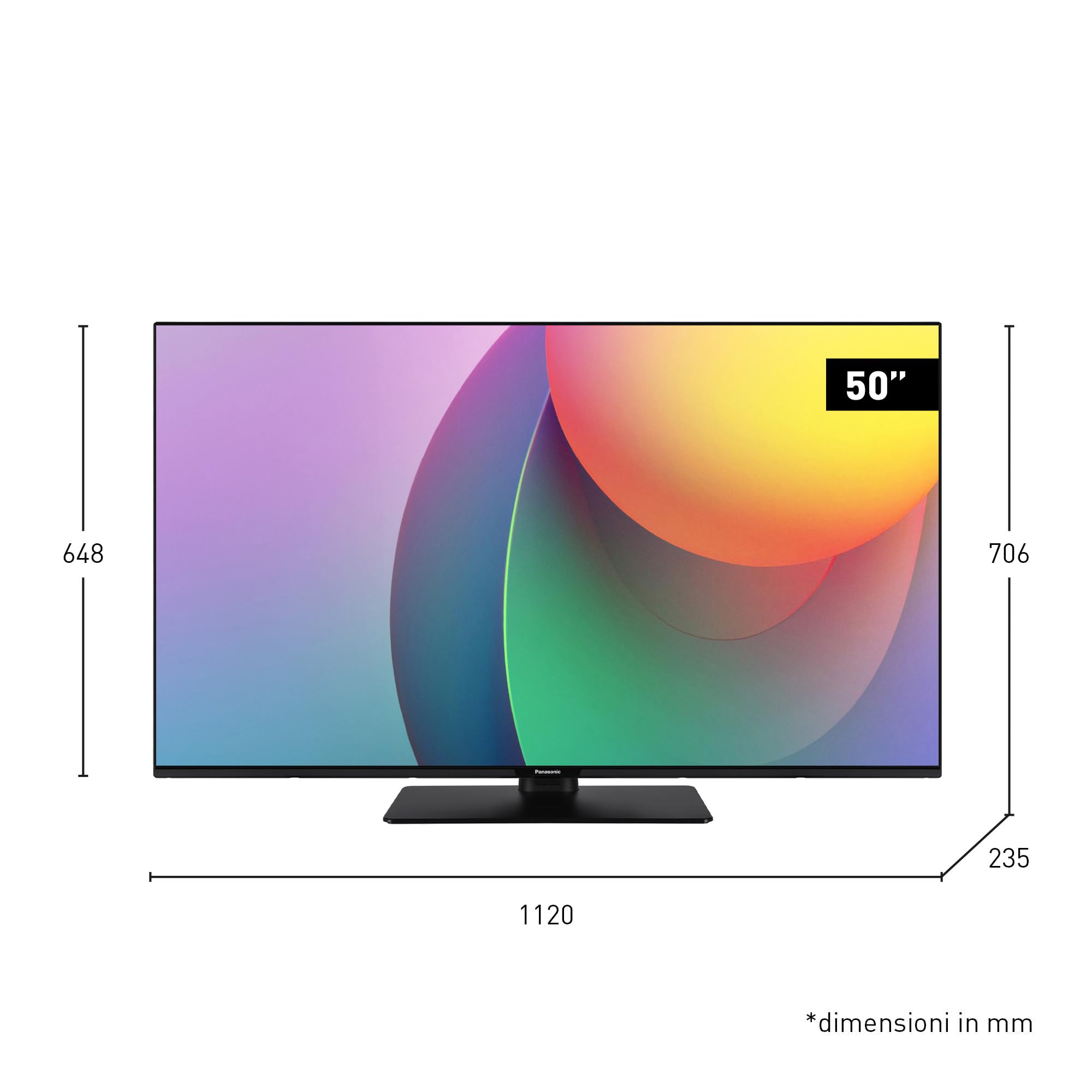Panasonic W60 Series 50 Pollici 4K LED Smart TV - Dettaglio