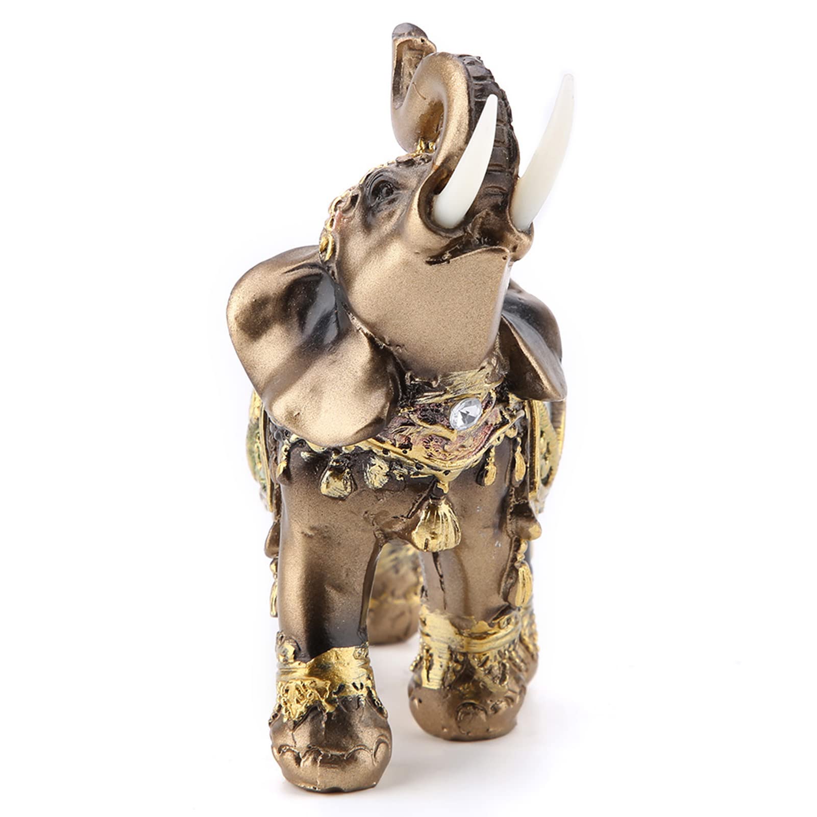 Statua di elefante verde, scultura portafortuna Feng Shui