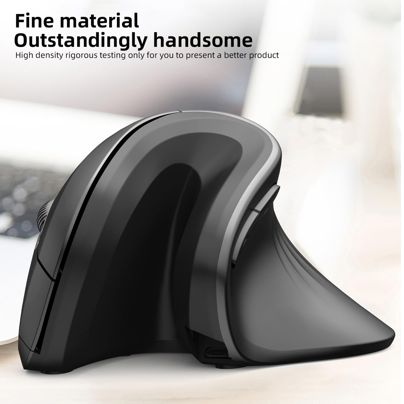 Naroote Mouse Verticale, Mouse Ergonomico Mouse Tunnel Carpale Mouse Cablato Mouse da Gioco Verticale T27 Versione Cablata Design Ergonomico con Esperienza di per PC Desktop Portatile