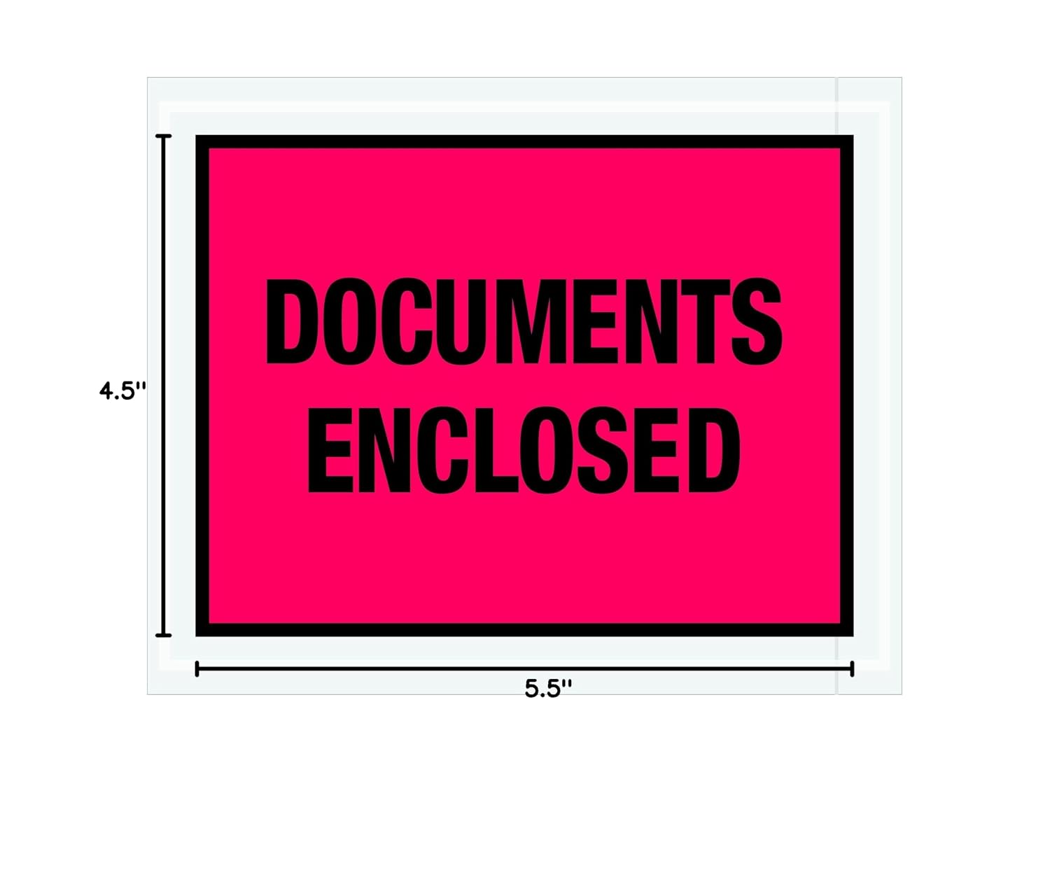 Tape Logic TLPL438 "Documents Enclosed" Envelopes, 4 1/2" x 5 1/2", Red (Pack of 1000)