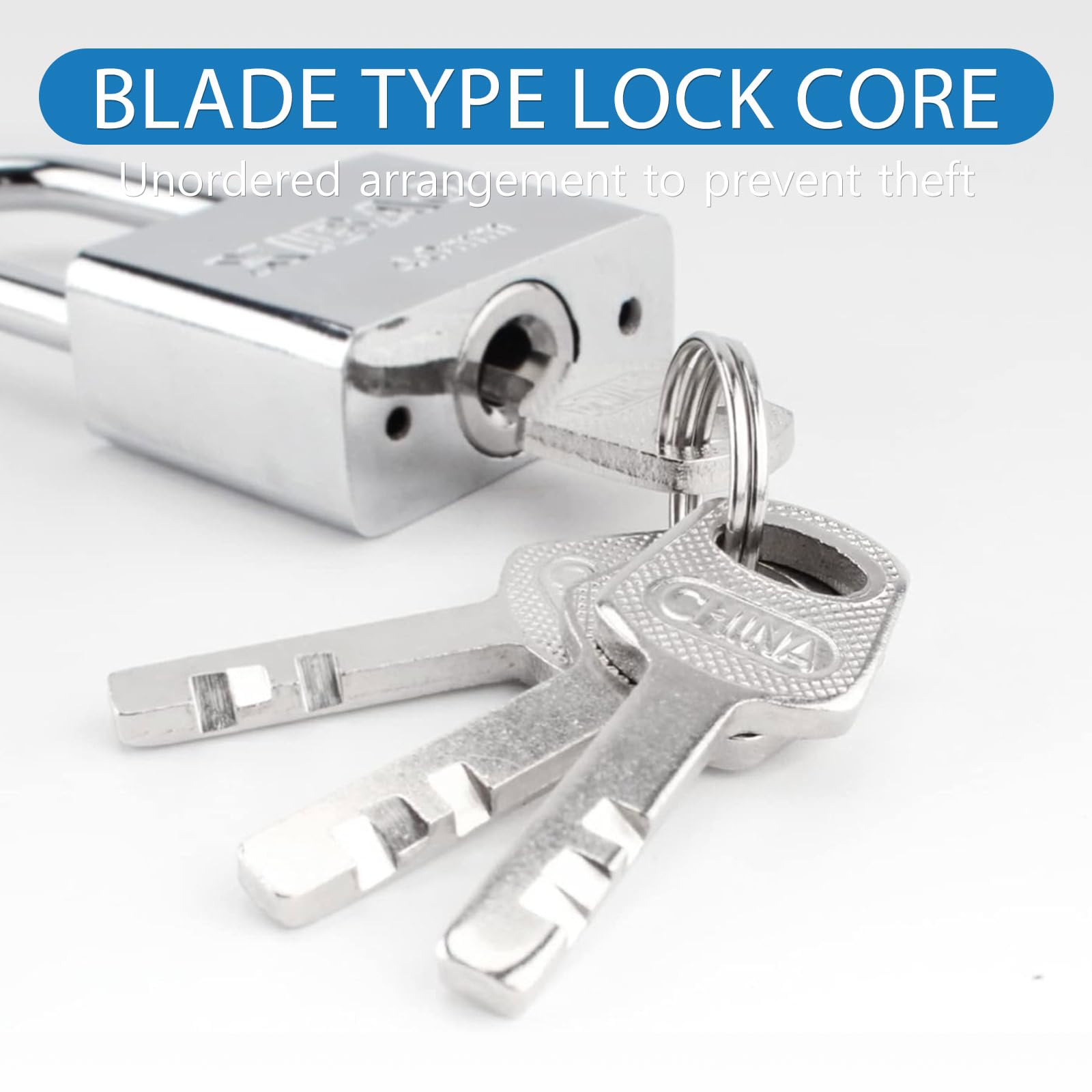 Chiavistello con Lucchetto,4 Pezzi Lucchetto Chiusura Hasp in Acciaio Inox,30 mm Lucchetto con 8 Chiave,Chiavistello Porta con Lucchetto a Viti per Armadi,Cassetto e Cancello