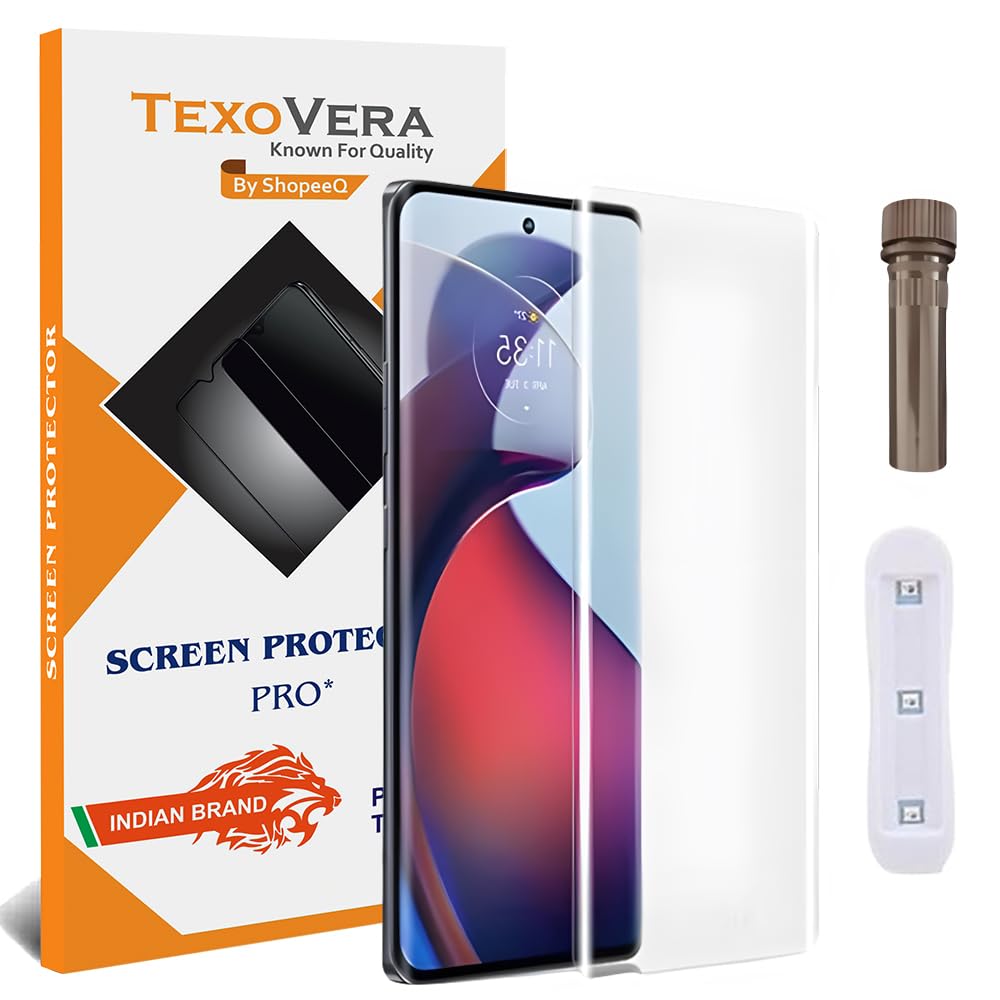 TexoVera UV Tempered Glass Screen Protector Compatible For Realme GT 6T / Realme GT 6 / Oneplus 12R / iQoo 12 Pro Curved Edge To Edge Coverage And Easy Installation Kit (B0D87J7XG8) Amazon Price History, Amazon Price Tracker