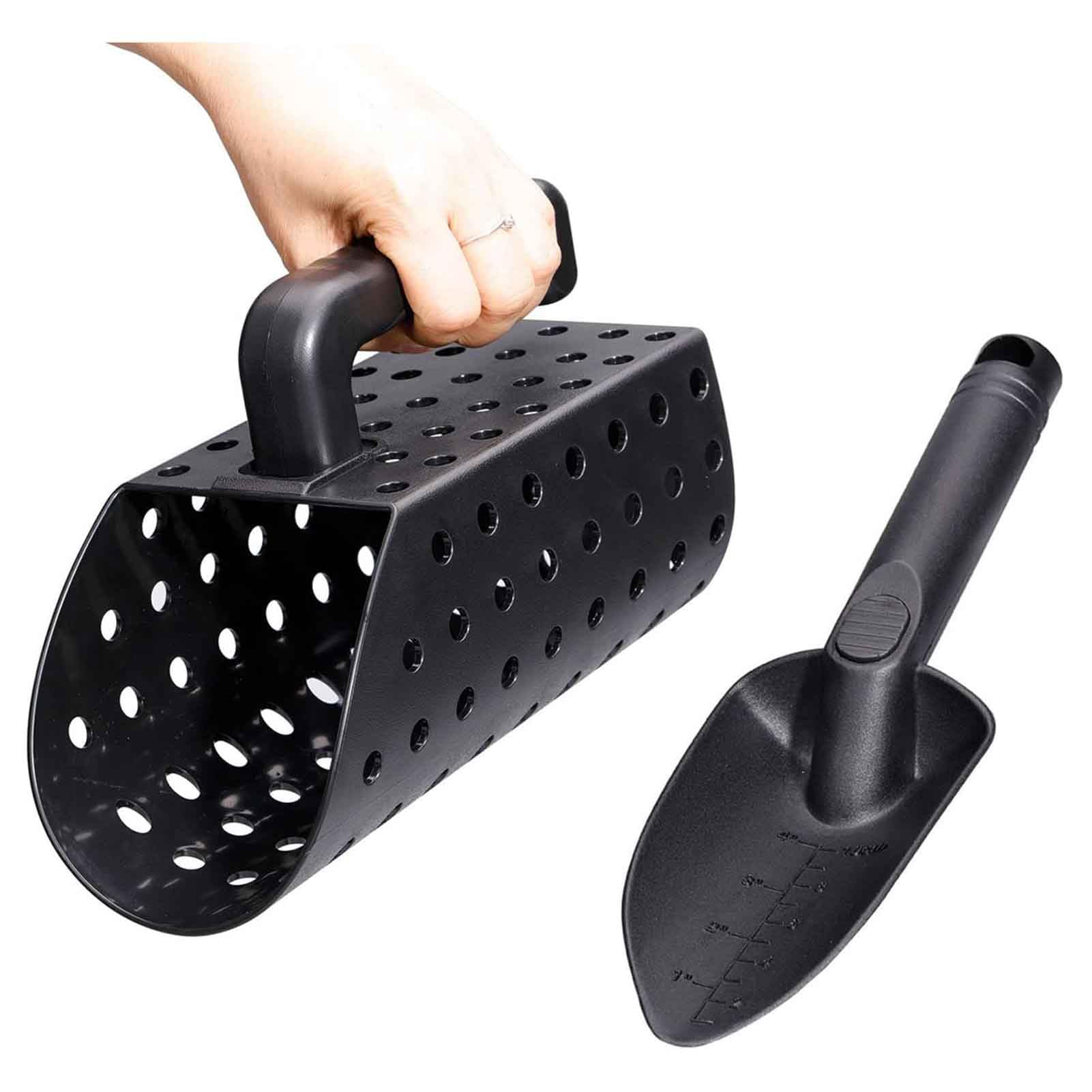 Set di Pale per Sabbia per Metal Detector, Strumenti per scavi per Metal Detector, Pala per Sabbia per Metal Detector con Manico, Pala da Spiaggia per Bambini e Adulti