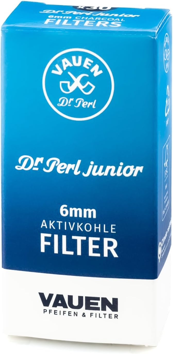 Vauen Dr. Perl Junior 6mm Activated Charcoal Filters - 6 Packs x 30 Filters
