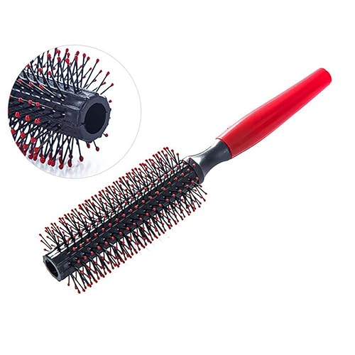 Cepillo de pelo redondo de cerdas suaves, secador de pelo, rodillo de rizado, herramienta de peinado ondulado, mini peine de pelo para mujeres y
