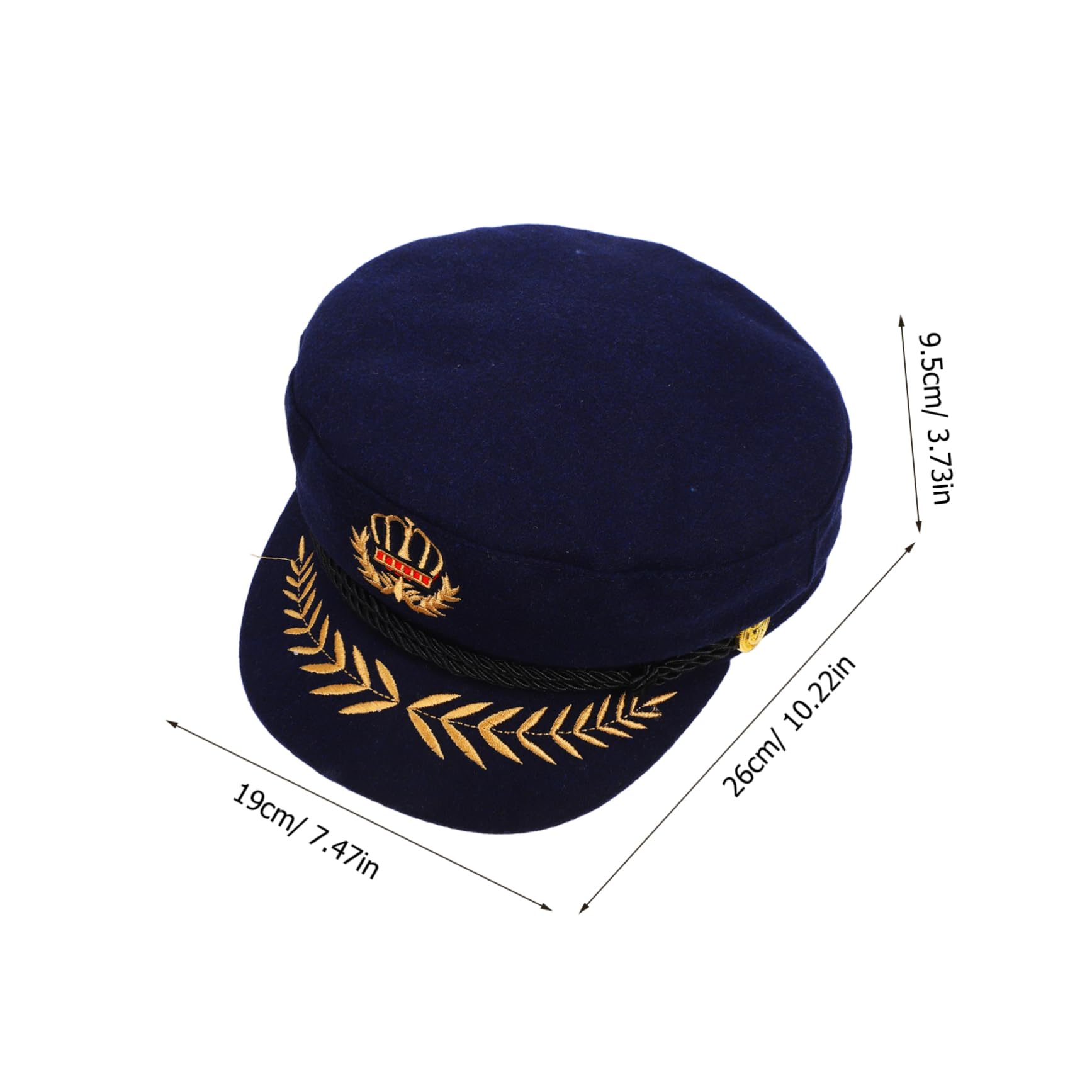 Alipis Boat Captain Hat Navy Cap Marine Hat for Cosplay Lightweight Party Accessory