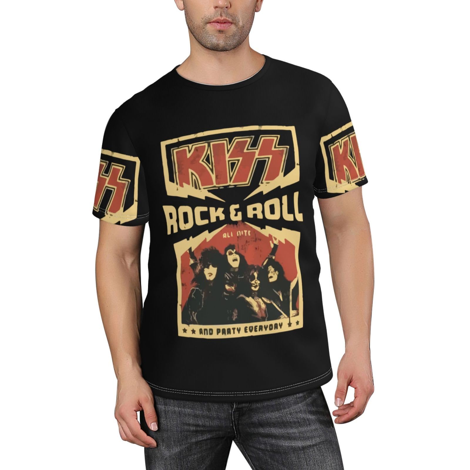 Amazon.co.jp: メンズTシャツ キッス KISS キス 半袖 ティーシャツ 