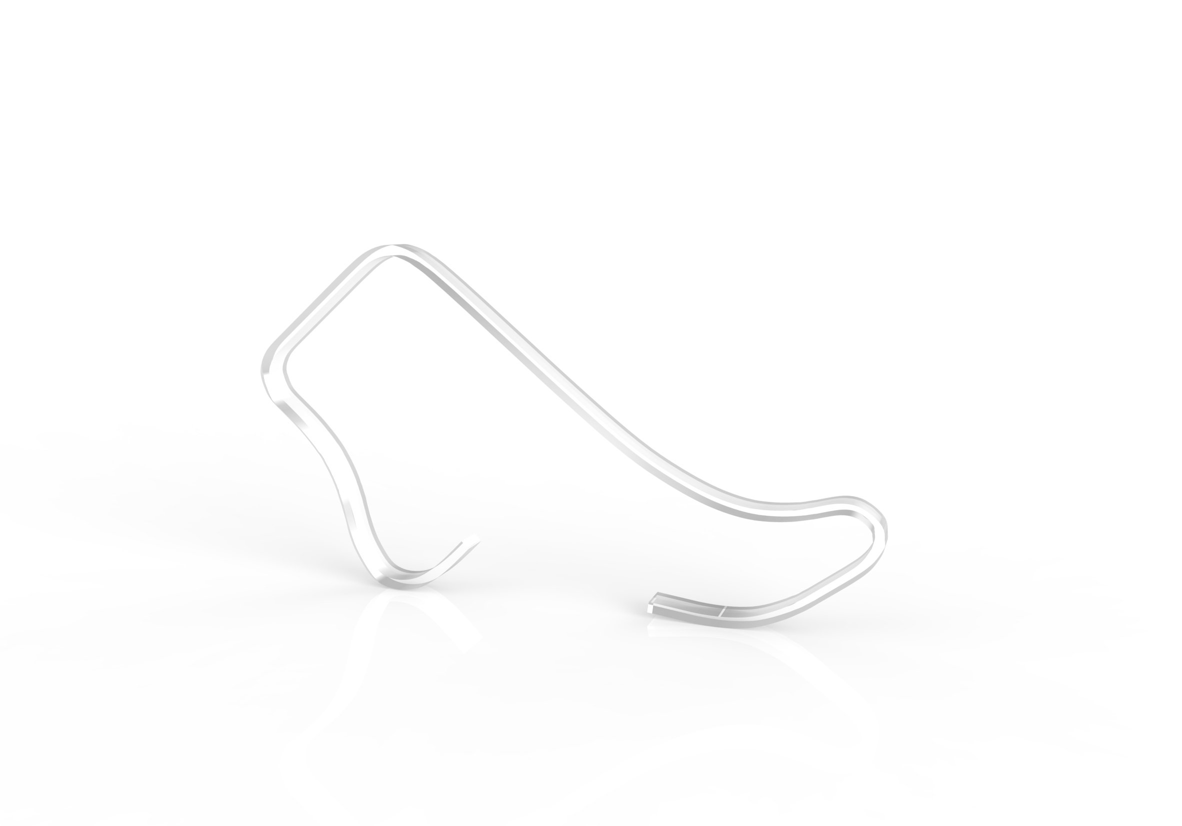 Generico TENDI SANDALO/SCARPA CON TACCO in PMMA acrilico trasparente - kit composto da 10 pezzi