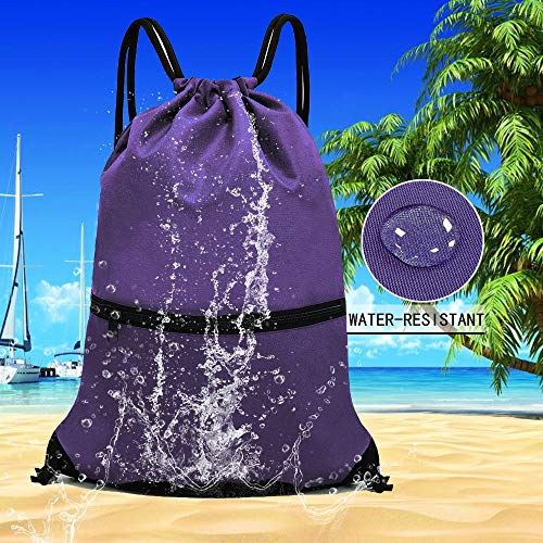 Image of HOLYLUCK Drawstring Backpack Bag Sport Gym Sackpack
