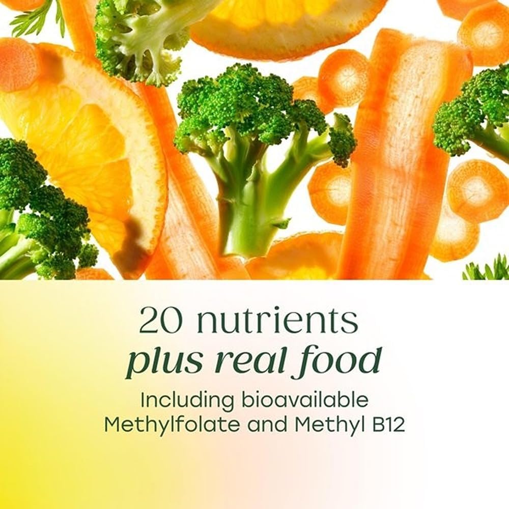 MegaFood Advanced Multivitamin for Women 55+, Womens Multivitamin, Methylated B12, Methyl folate, Choline, Vitamin D3, Biotin, Healthy Aging, Brain & Bone Health, Vegetarian, 120 Tablets (60 Servings) - Image 4