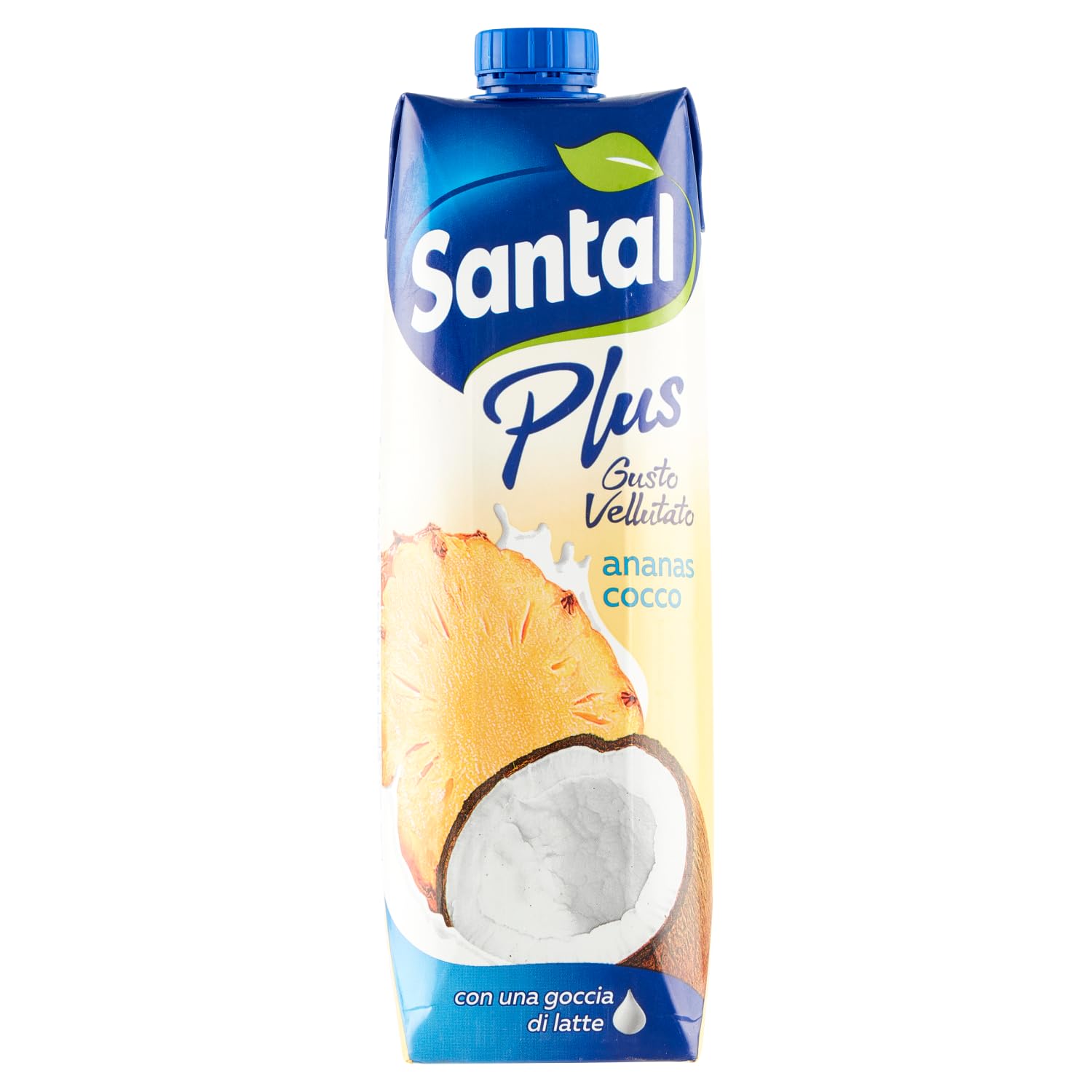 Santal Plus Prisma Succo Tropicale Multifrutta Ananas Cocco, 1L, Confezione da 12 Brick