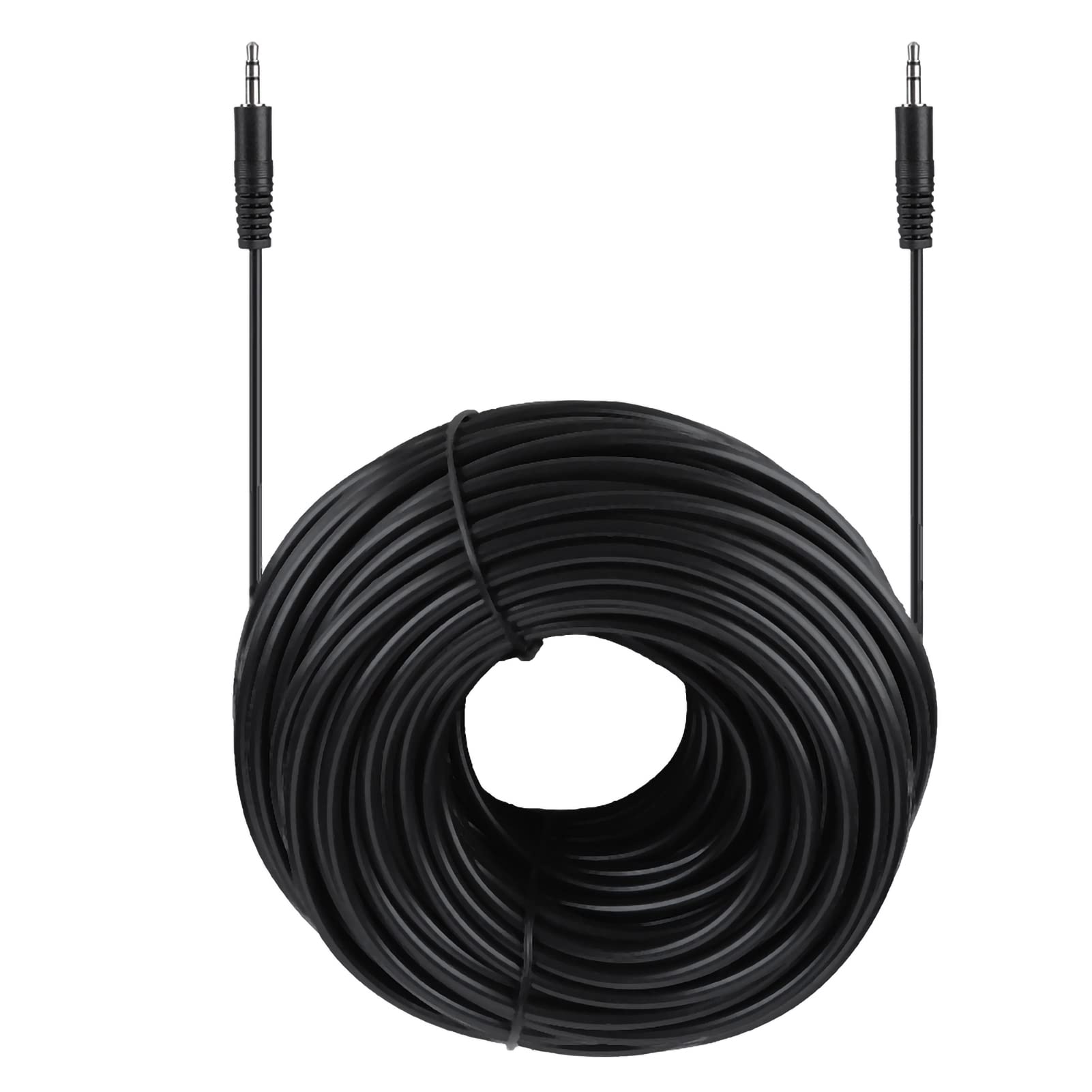 KANASI Câble audio blindé mâle à mâle en cuivre de 3,5 mm, cordon auxiliaire pour haut-parleurs et casque 30 m (30m)