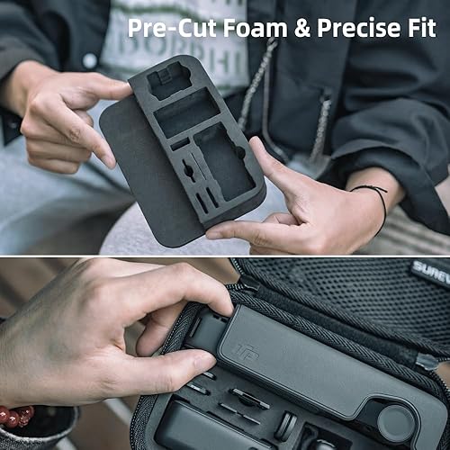 Miniatura 3 de SUREWO Osmo Pocket 3 Mini Case, bolsa protectora de almacenamiento de PU portátil para DJI Osmo Pocket 3 Kit estándar y DJI Osmo Pocket 3 Power