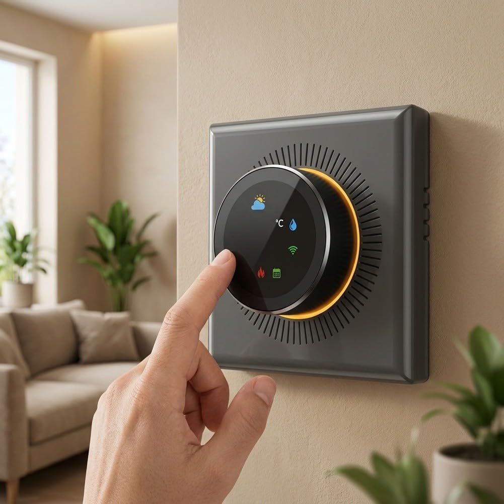 1 32 écrans Black-Wall SKU UUU0793543003 Thermostat tout-en-un (Noir-mur)