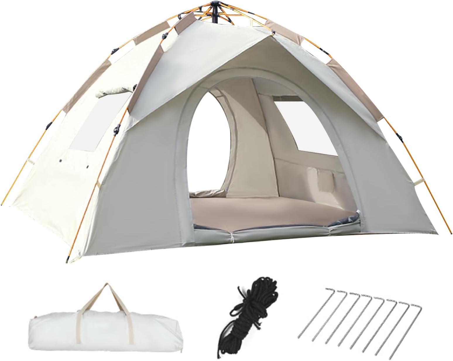 Beauenty Camping Tent, Dome Beach Tent, Automatic Family Tents, Pop Up Tent