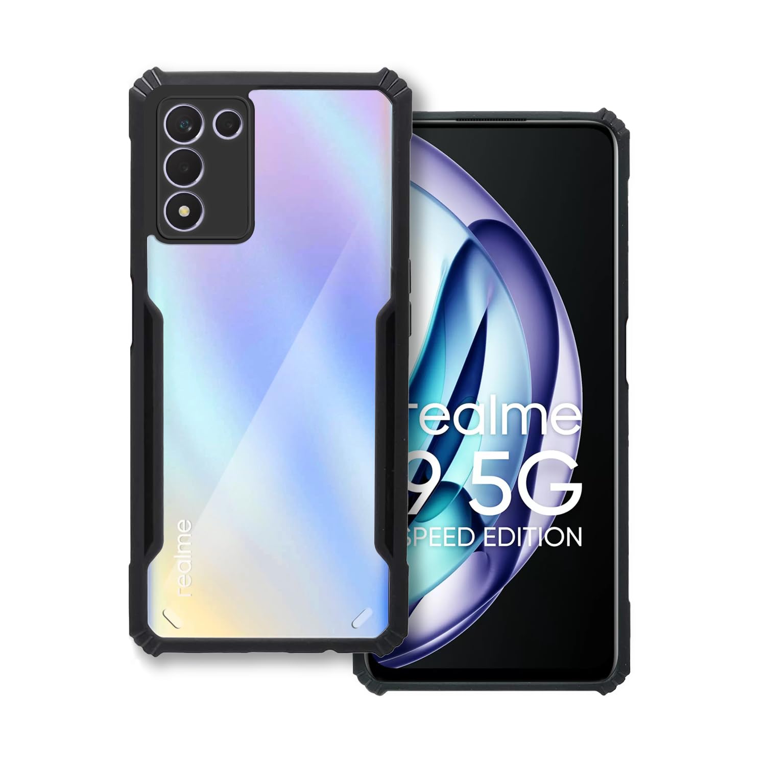 Amazon Brand - Solimo 360 Degree Protection Black Border Back Cover for Realme 9 5G SE Speed Edition - Black (B0CBSLLKHW) Amazon Price History, Amazon Price Tracker