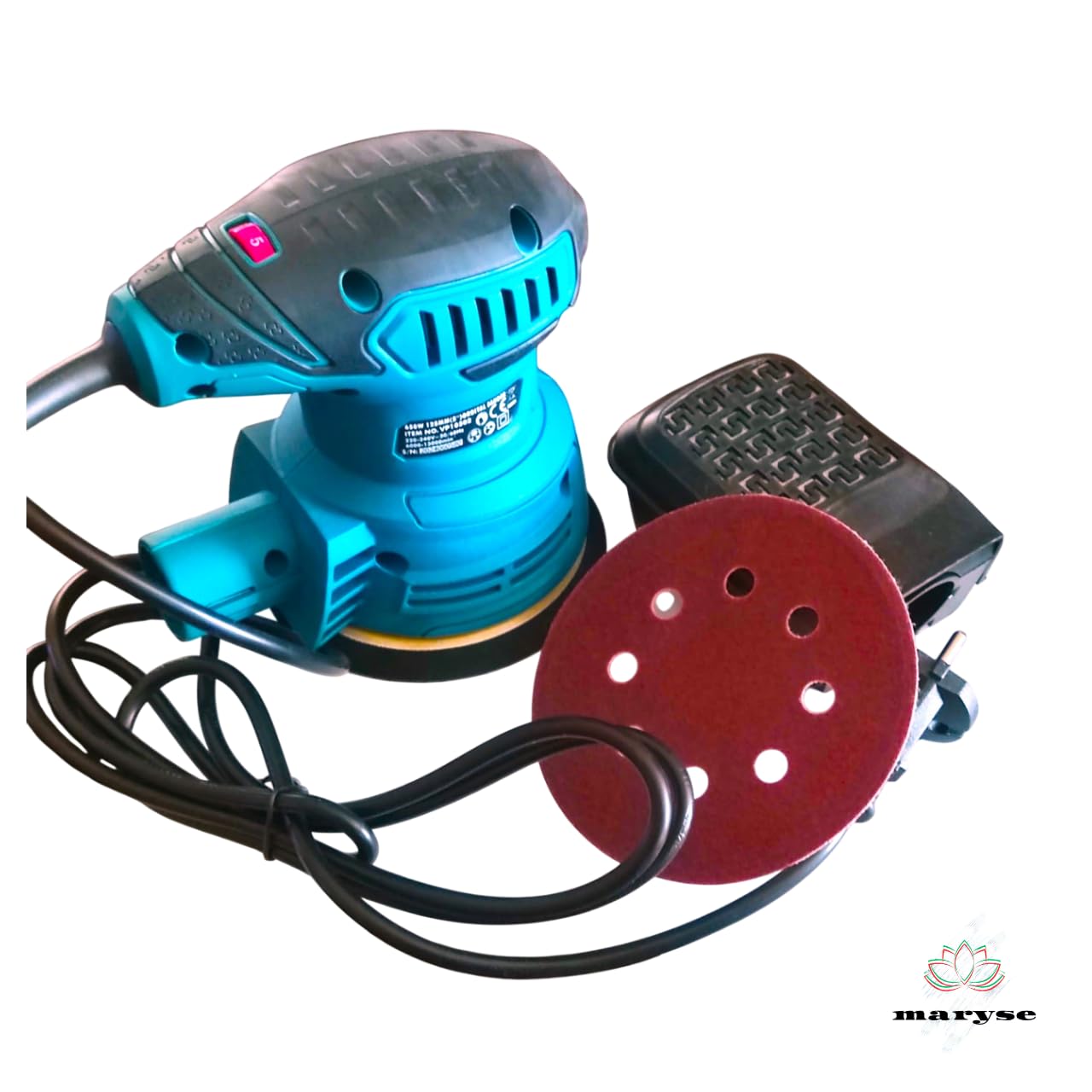 Levigatrice Orbitale 650W - Disco 125mm, 7 Velocità Variabili, Aspirazione Polvere - Ideale per Legno, Metallo, Vernice