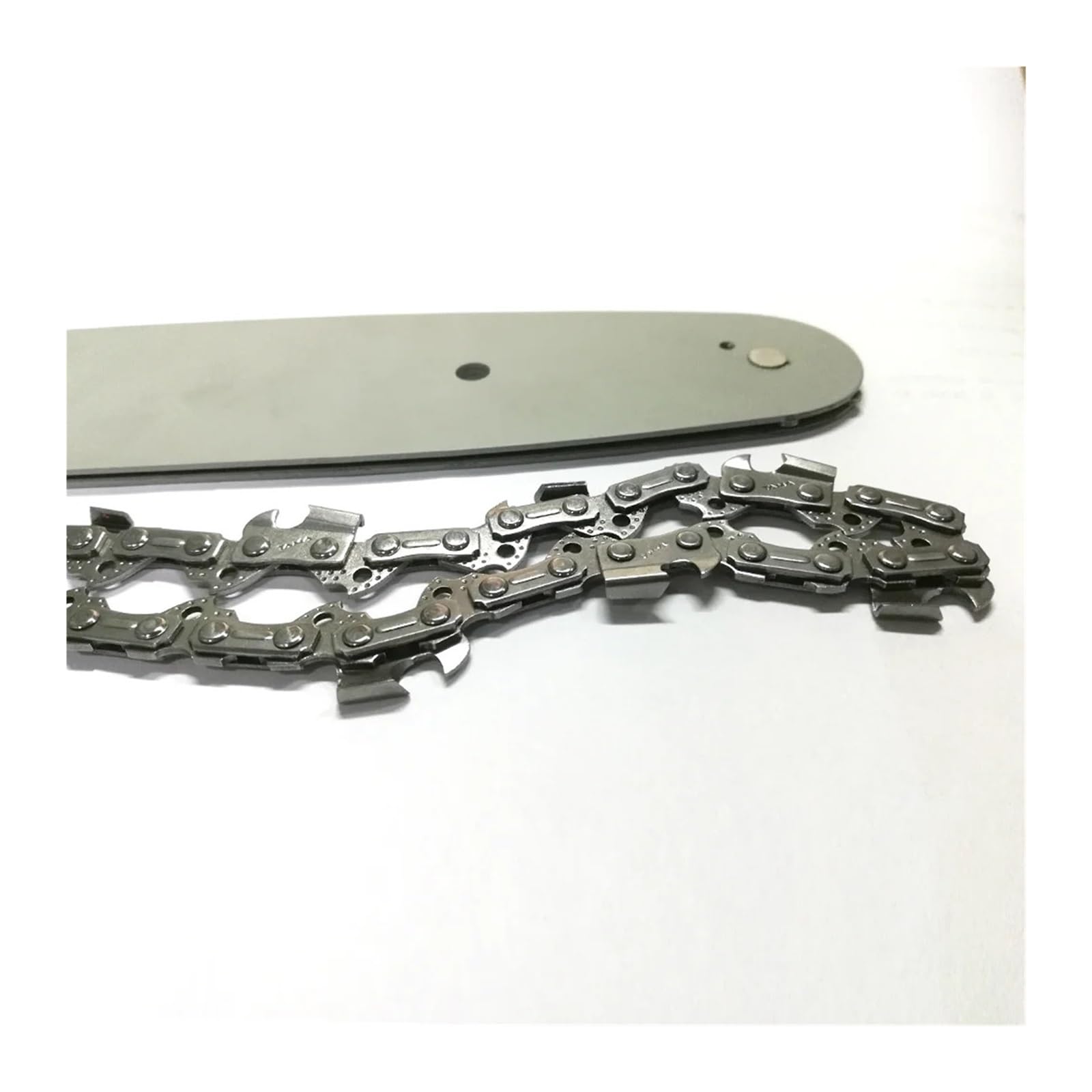 Genérico Cadena y Barra de 10", 39 eslabones, Paso 3/8 | Juego de cadena y barra para sierras de poda eléctricas, construcción metálica, para cortar madera(2xChain-1xGuide)