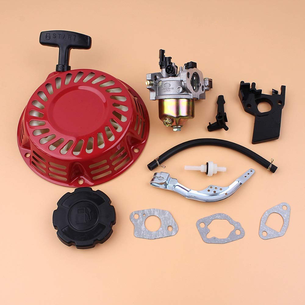 Tiempo Beixi Cap gobernador del arrancador de Retroceso del Tanque de Combustible del carburador Kit de Brazo for Honda GX160 GX200 168F Motor de Gasolina generador 16100-ZH8-W61