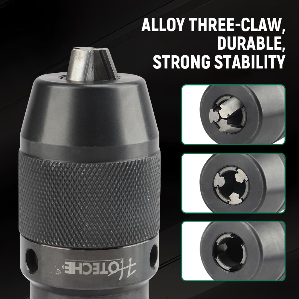 Hoteche 13 mm self-tensioning drill coils, B16 pin hole connection, clamping capacity 1.0-13 mm, in colour box - Image 4