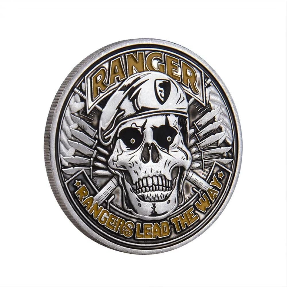YIQILAFADA United States Ranger Regiment Army Rangers Lead The Way USASOC Beret Skull Challenge Coin