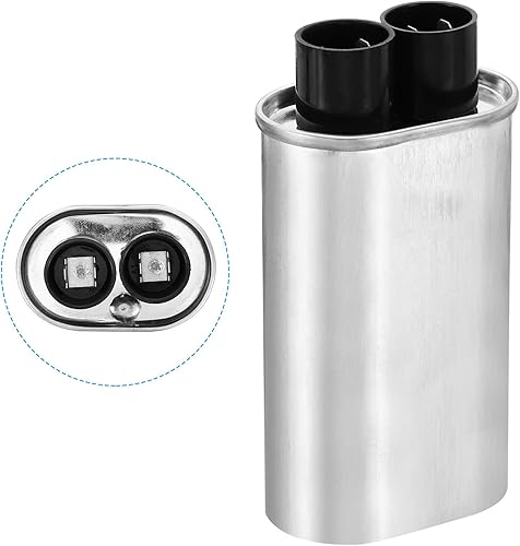 Miniatura 3 de PATIKIL Condensador de microondas, 0.8uF AC 2100V Condensador de alto voltaje de 0.276 in de distancia para horno microondas universal, tono plateado