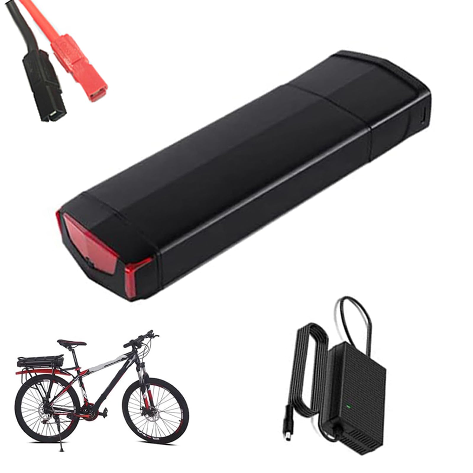 Amazon.co.jp: 48V 10.4Ah 11.6Ah 電動自転車バッテリー リアラック