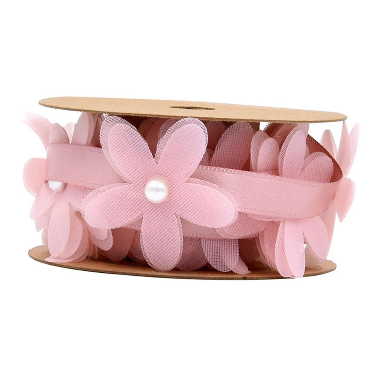 Abaodam 6rollos Cinta De Tela De Flores Cinta De Encaje Para Bodas y Manualidades Para Decoraciones y Rosa Burdeos
