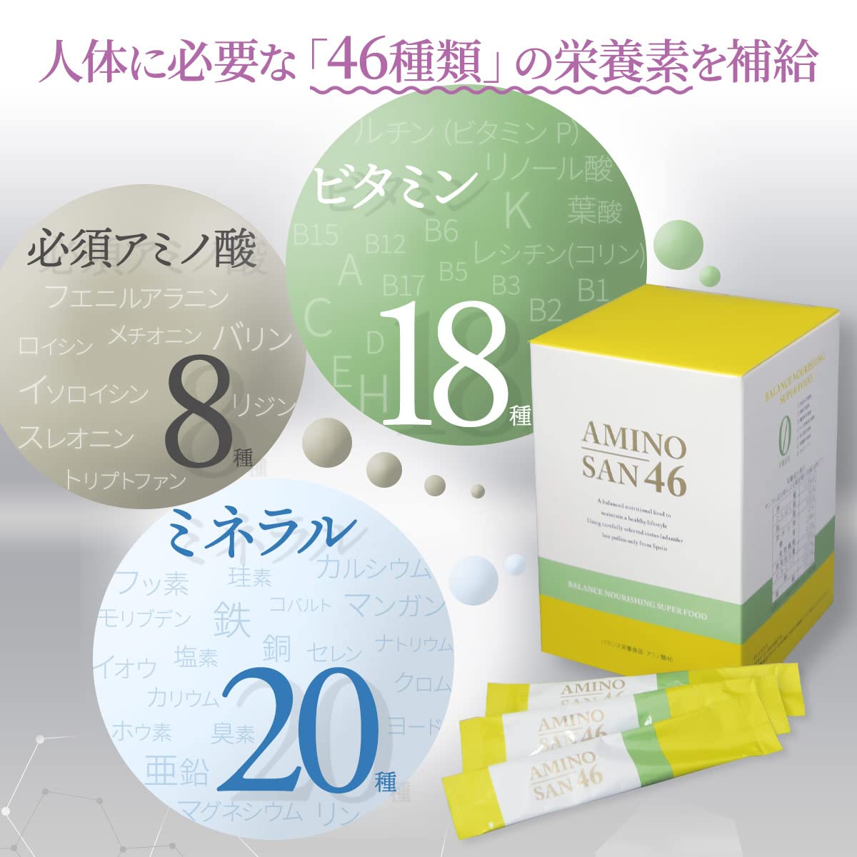 Amazon.co.jp: アミノ酸46 ベルクール研究所 3g×60包 2箱 + エコ 