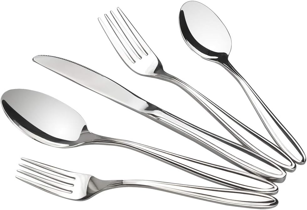 Jekiyo 30 Pieces Stainless Steel Flatware Set, Dinner Silverware Set Service for 6