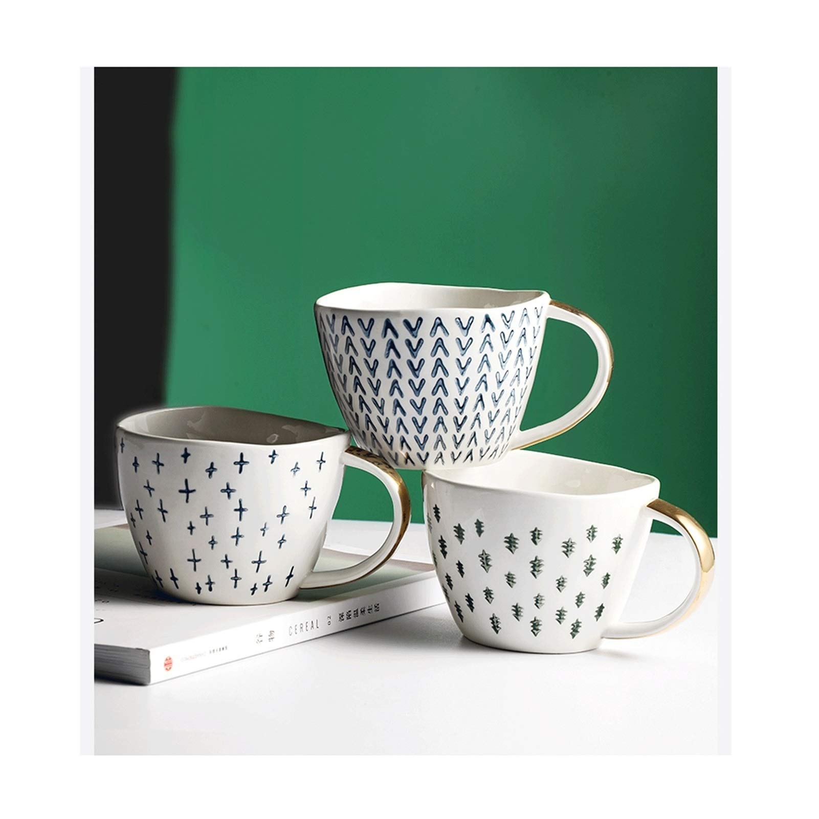 Kaffeetasse, Retro-Keramik-Teetasse, Phnom Penh, unregelmäßiges Frühstück, Haferflocken, Becherboden, glatter Hochtemperatur-Trinkbecher (D)