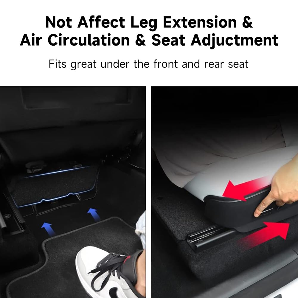 Caja organizadora de asiento para Tesla Model Y, Mayor espacio de almacenaje, No afecta asientos ni espacio, Material de fieltro, Igual que el interior, Para Tesla Model Y 2021-2023 (Con Tapa)