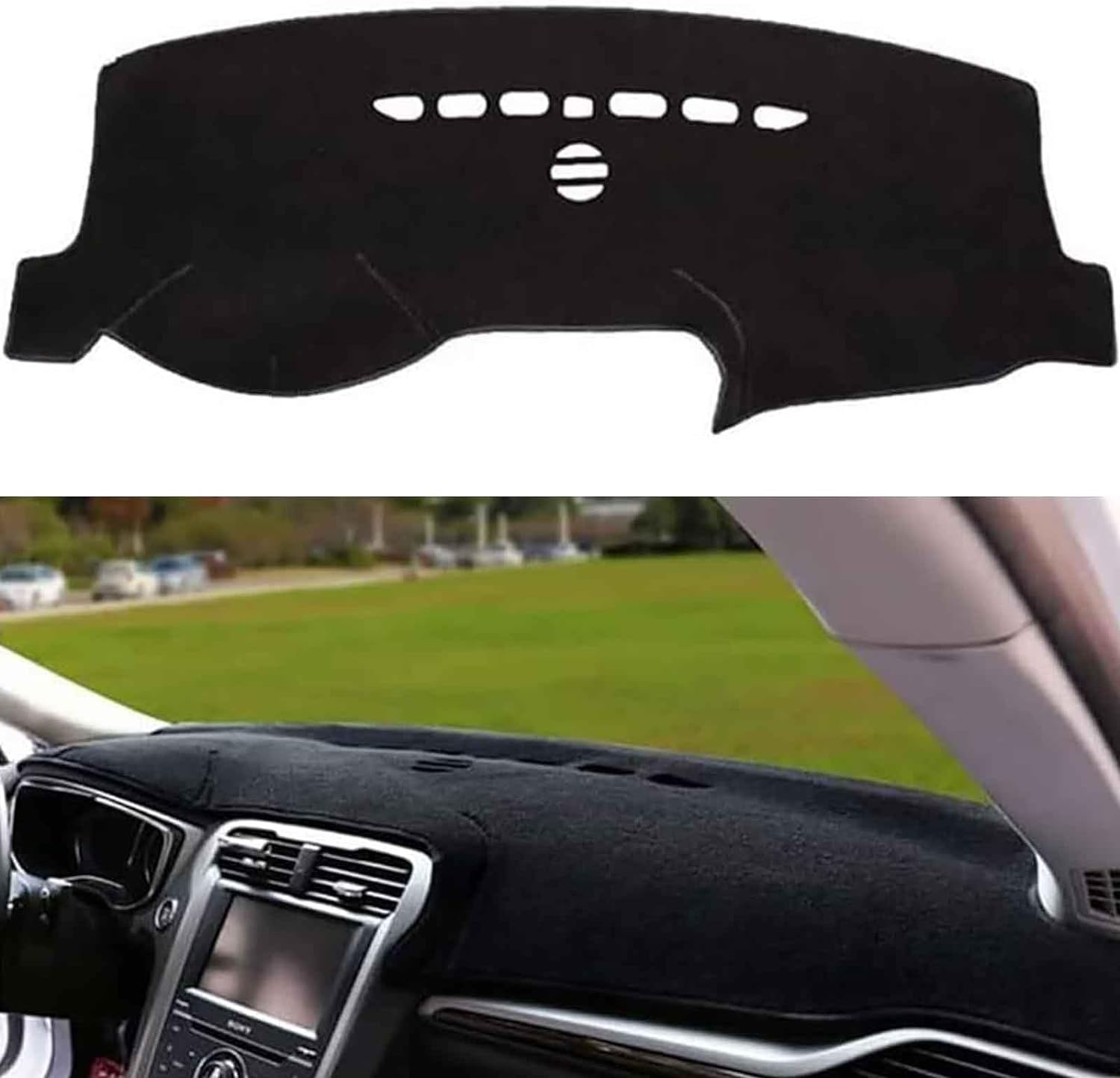 DdaiXQ Car Dashboard Mat For Ford Mondeo 2013, Anti Slip Anti Glare Dustproof Dashboard Cover Pad Protector Dash Cover Sunshade Dashmat