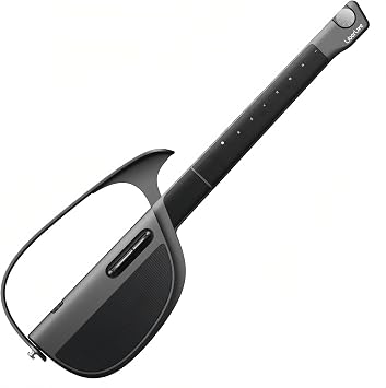 Smart Stringless Electric Guitar - Avid Fans of Music, Automatic Playing Chord Accompaniment One Man, One Band, E Guitar with Earphone Jack, Easy for Beginners, Black