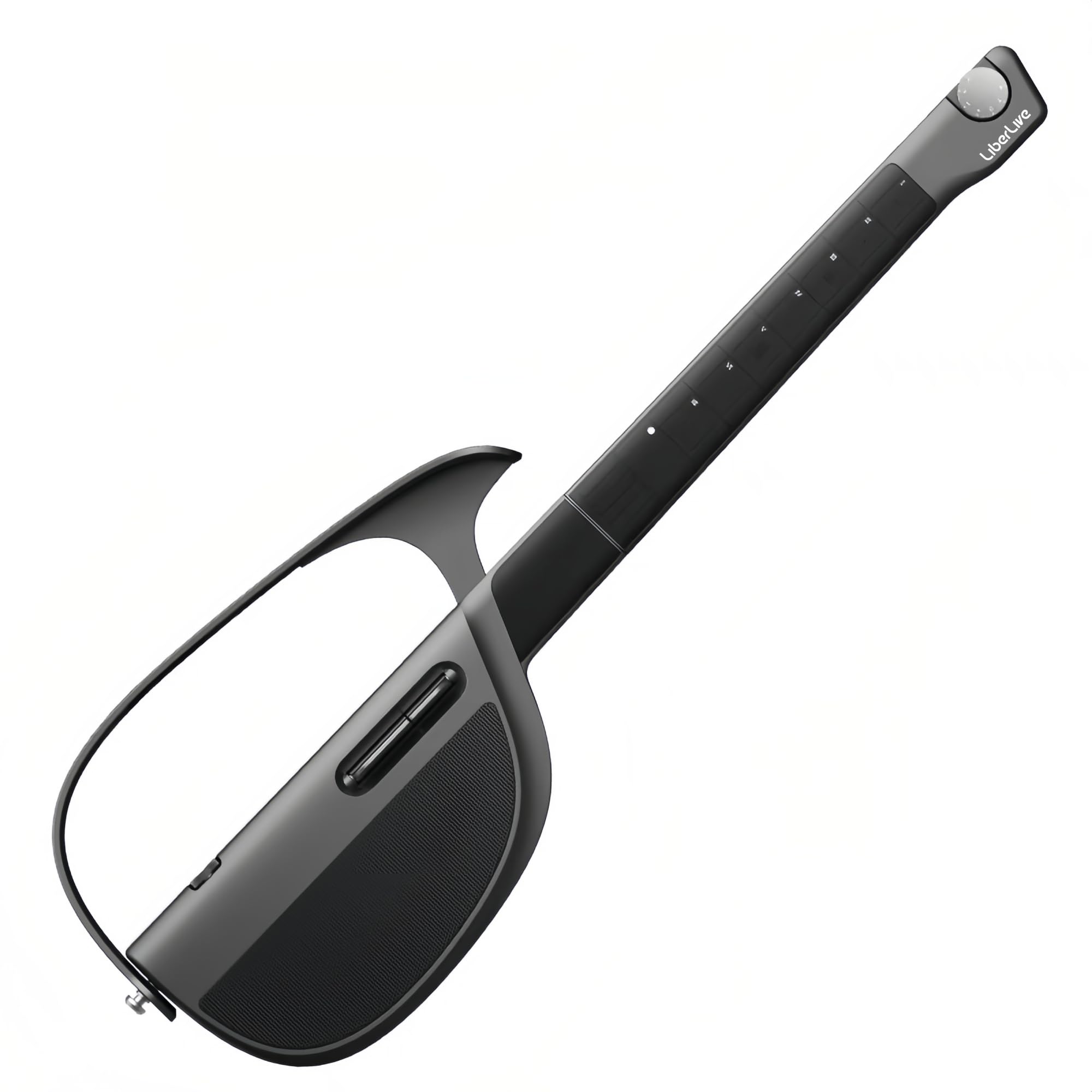 Chitarra Elettrica Intelligente Senza Corde - Appassionati di Musica, Accompagnamento Automatico di Accordi (un Uomo, una banda), Chitarra Elettrica con Jack per Auricolari, Nera