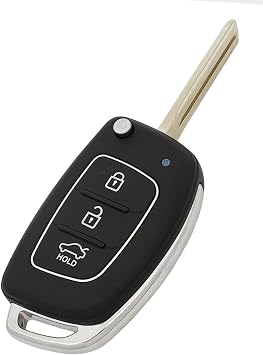 3 Buttons Remote Flip Key Fob Shell Case Fit for Hyundai Santa Fe Sonata Tucson Keyless Entry Replacement Car Key Cover 1