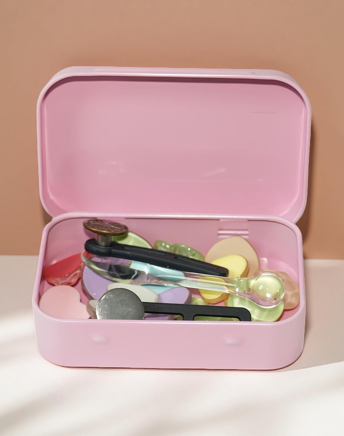 Pink Small Metal Tins with Lids –20 PCS Pink Versatile Tin Containers for Storage and Organization – Perfect Small Tin Box and Zyn Holder Nail Box DIY Gift Packaging Golden Iron Mint Case