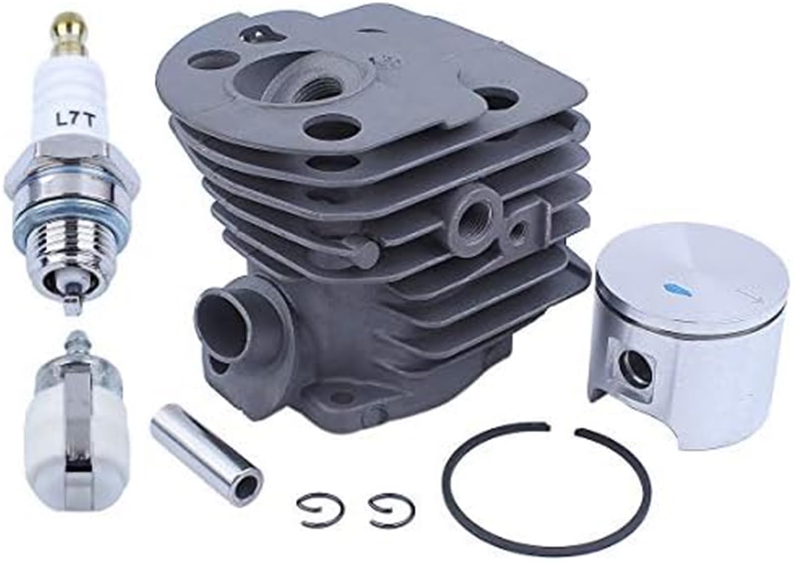 Kit de pistón de Cilindro Revestido Nikasil (46 mm) for Husqvarna, 51, 55, Rancher, Motosierra 503, 60, 91-71, Filtro de Combustible, bujía Szwaldaper