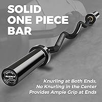 Vista 6 de RitFit Barra de rizo EZ de 2 pulgadas con pesas, barra olímpica de capacidad de 350 libras para bíceps y tríceps, entrenamiento de fuerza