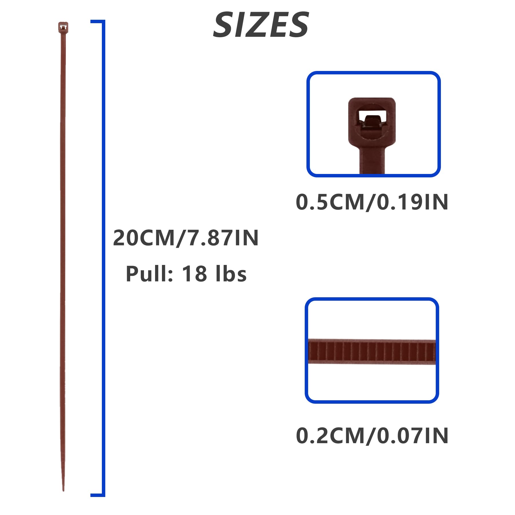 EKIND Cable Zip Ties - 100 Pack -2