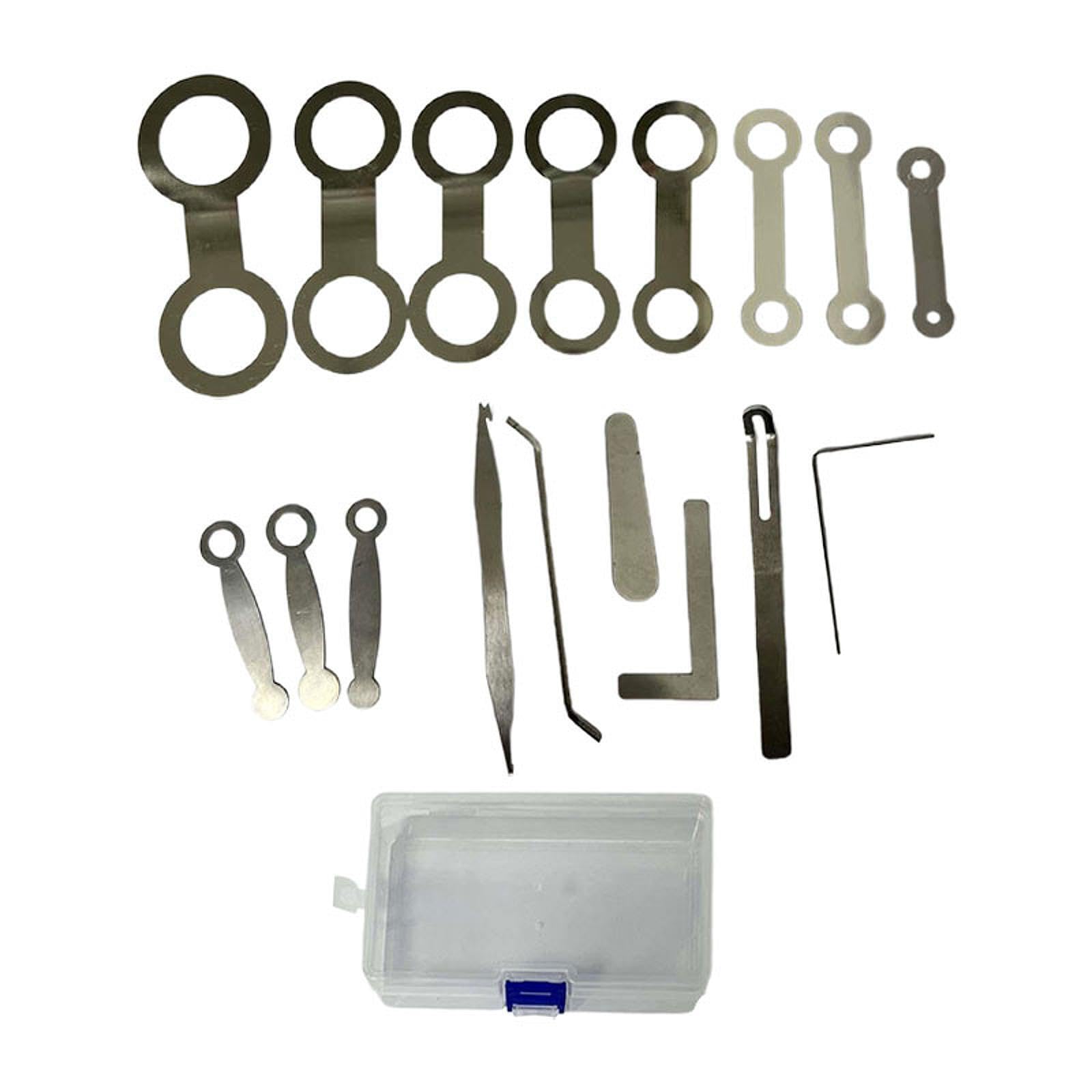 Juego de herramientas para reparación de instrumentos viento Para madera Accesorios esenciales para saxofón para una fácil reparación y mantenimiento Fundas para llaves Kit herramientas
