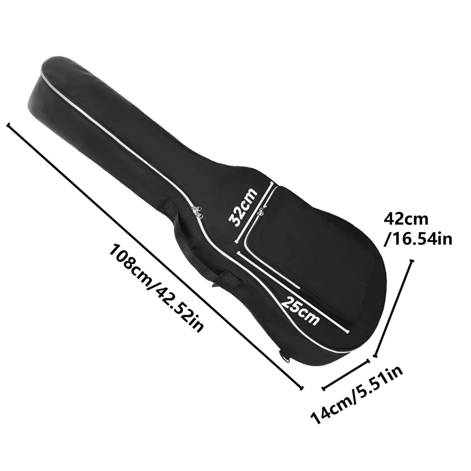 Custodia protettiva per chitarra, borsa per il trasporto di strumenti musicali, zaino spesso, custodia per chitarra acustica, facile da trasportare